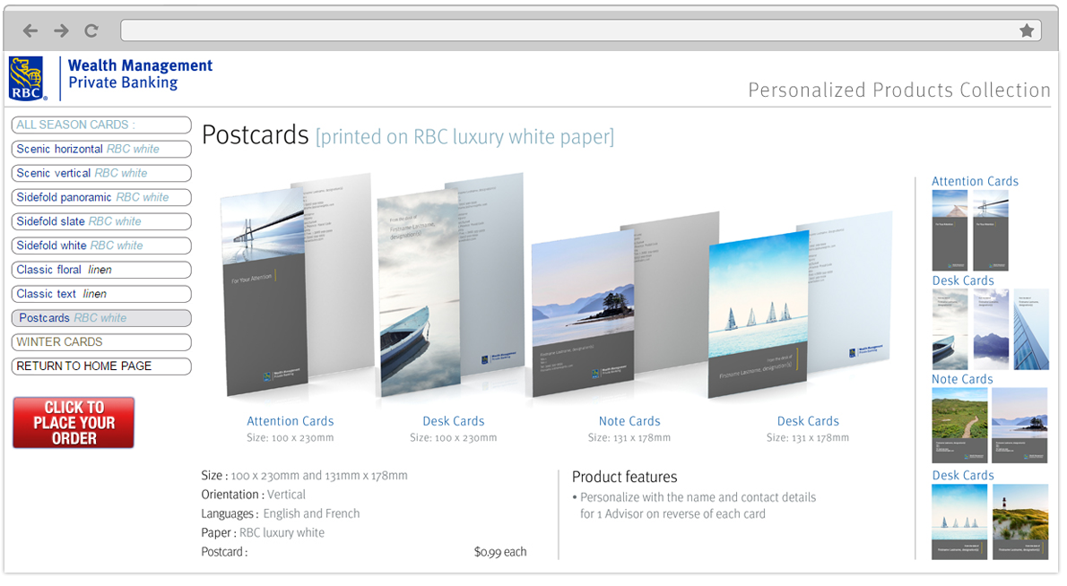 RBC Royal Bank Web Design